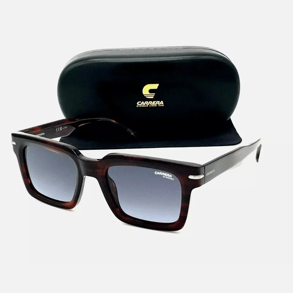 CARRERA Brown Horn / Gray 52mm Sunglasses